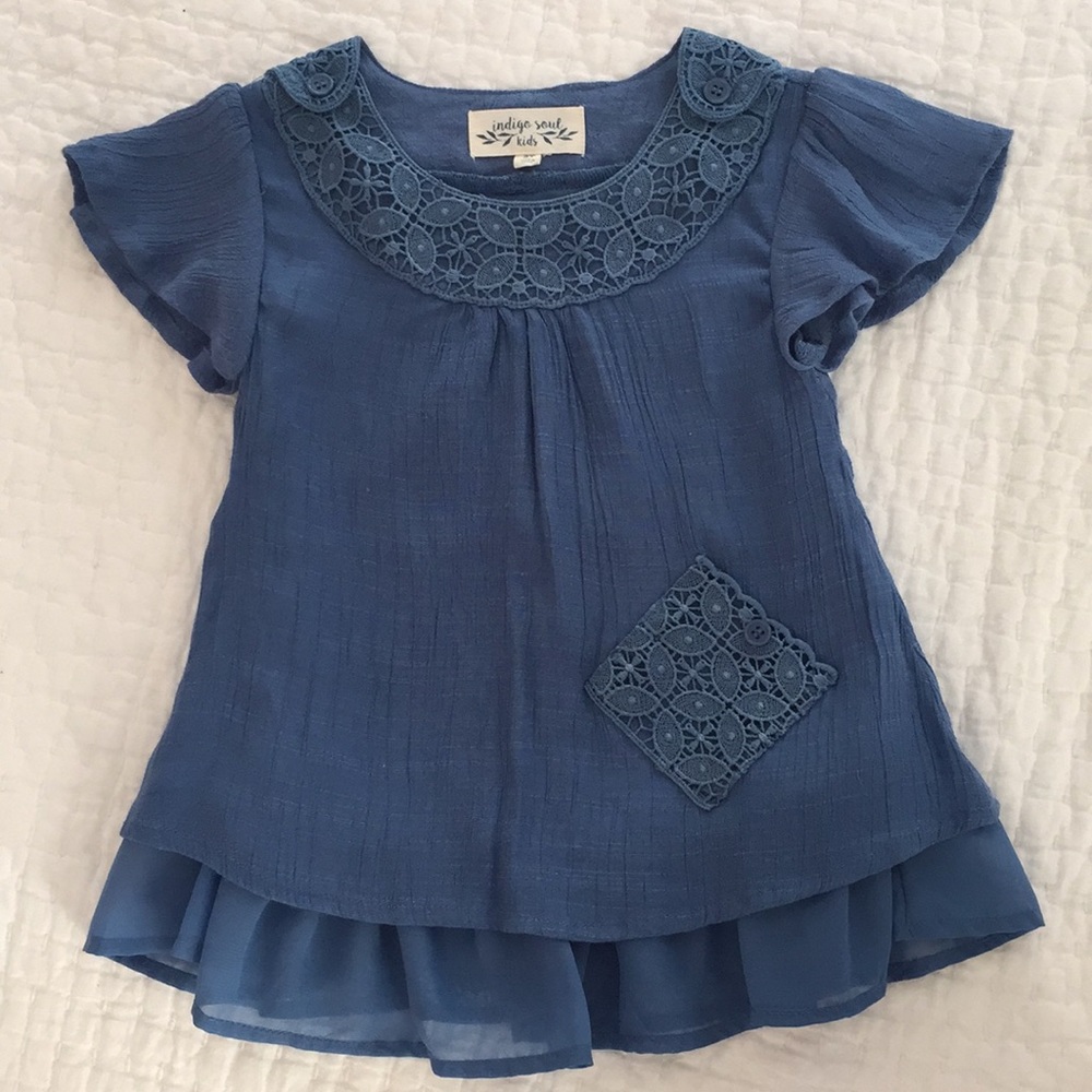 INDIGO SOUL Beautiful Blue Toddler Girl Dress